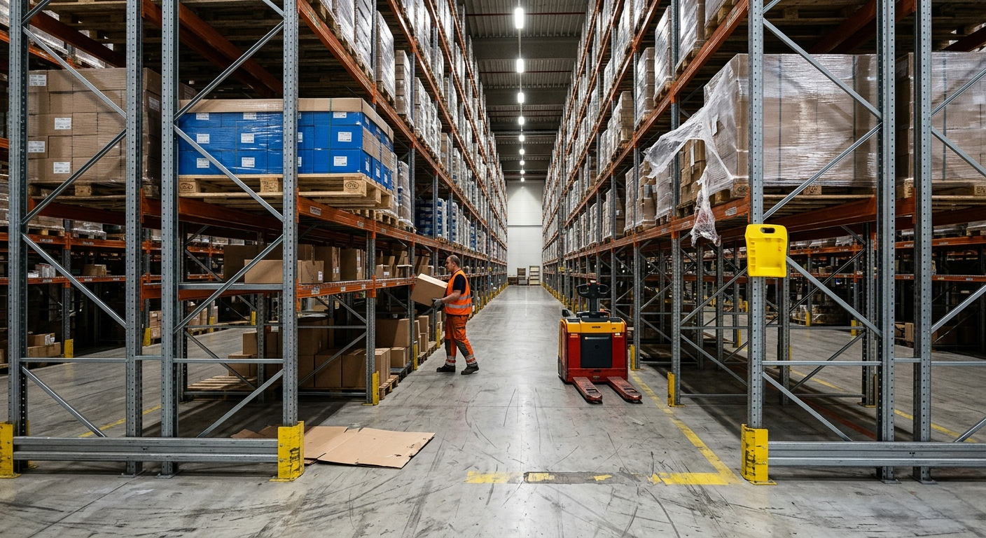 Hochregallager eines Logistikunternehmens