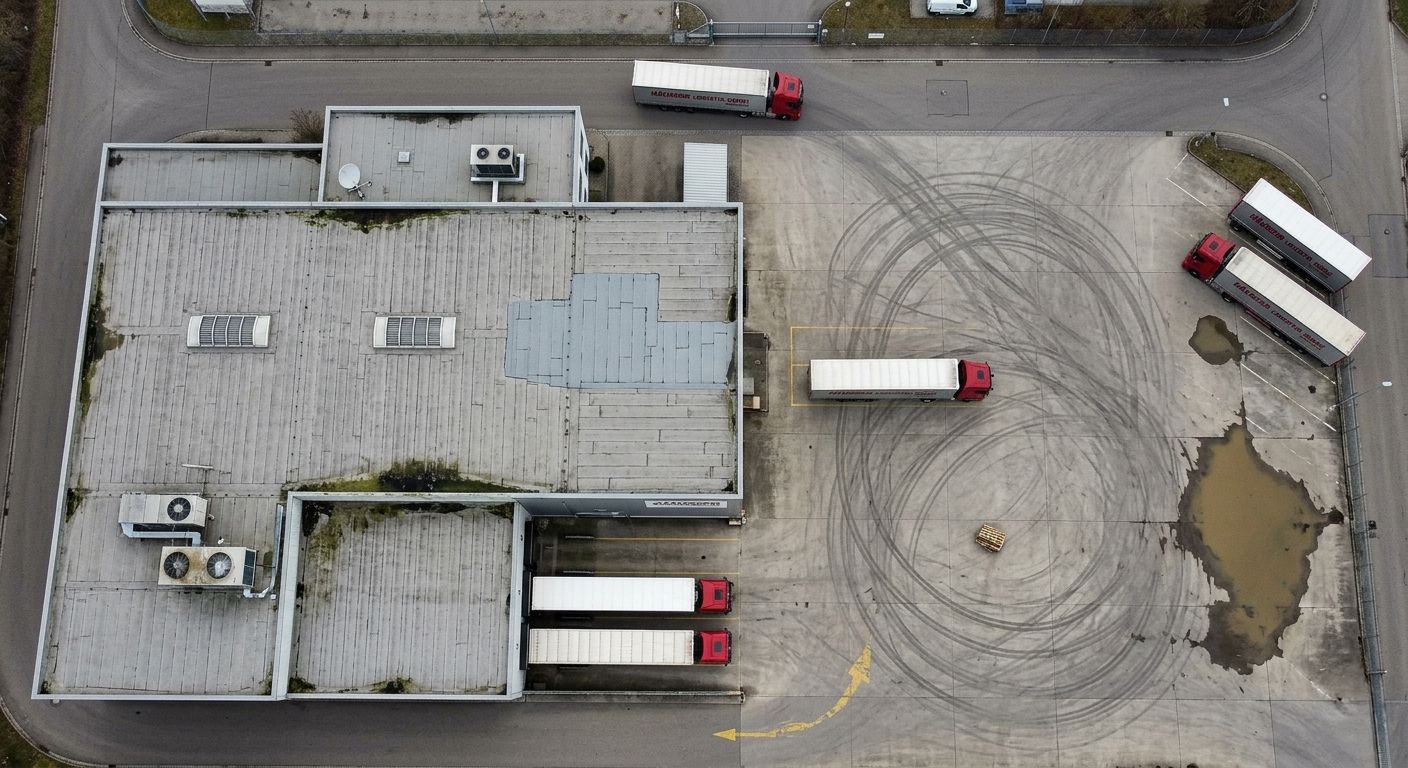 Luftaufnahme eines Logistikstandorts
