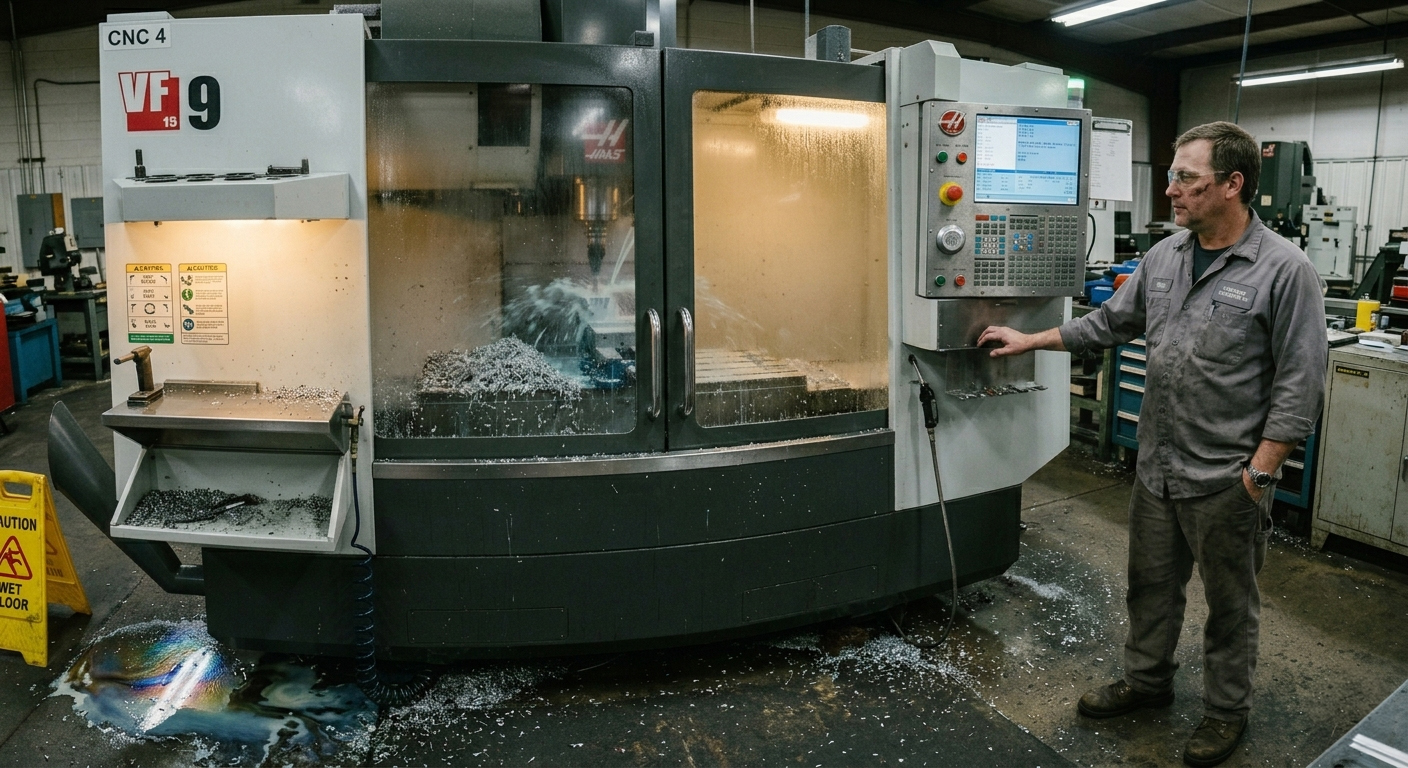 CNC-Fertigung in einem Maschinenbauunternehmen