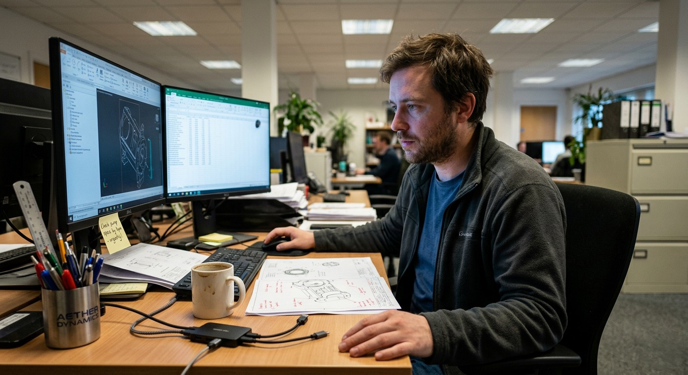 Engineering-Arbeit im Maschinenbau