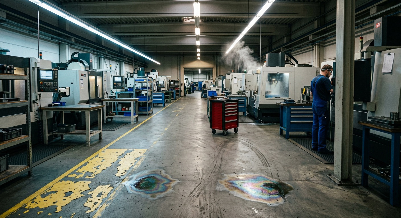 Industriehalle mit Fertigungsumgebung