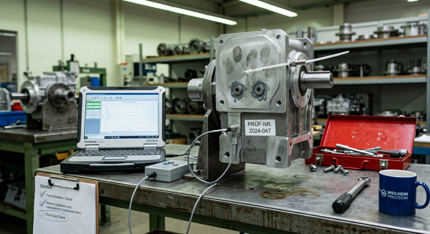 Prüfstand in einem Maschinenbauunternehmen